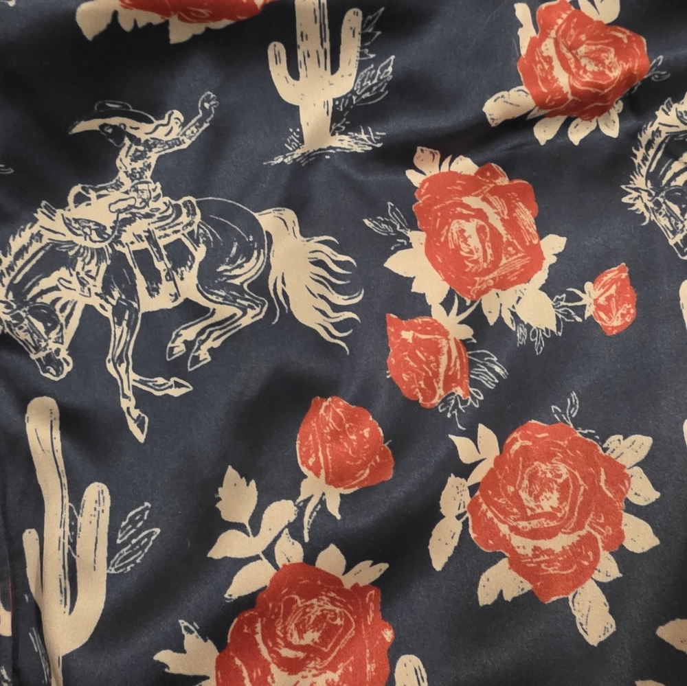 NWT Rodeo Quincy Ride Sally Ride Pearl Snap Button Up XL - Picture 4 of 5